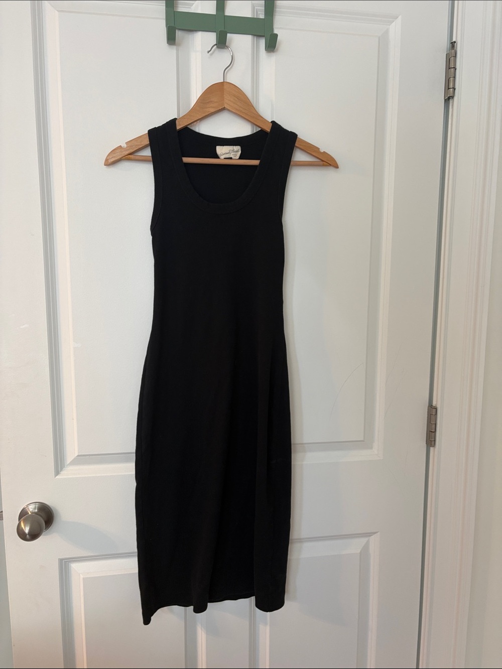Universal Thread Black Ribbed Tank Midi Dress